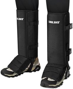 CAMULAND Snake Gaiters for Men & Women, Durable Waterproof Snake Guards for Lower Leg Protection, Adjustable Snake Bite Proof Gaiters for Hunting, Hiking, and Farm Work Black Color