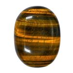 Certified Tiger Eye Agate Crystal Palm Pebbles Stones for Anxiety Stress Relief Massage - AAA Grade Original Healing Gemstone Agate Palm Stone for Yoga Meditation Spiritual Reiki Feng Shui