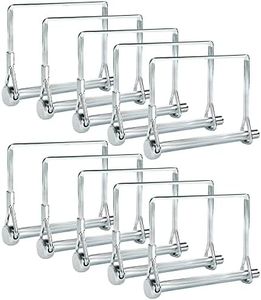 Pack of 10 Square Trailer Pins – 2-3/4" x 1/4" (L x W) – Featuring PTO Pins, Lock Pins, Trailer Hitch Pins, and Shaft Locking Coupler Pins for Farm Trailers, Towing, Lawn Equipment and Hitches