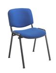 Office Hippo Heavy Duty Meeting Chair, Versatile & Robust Stackable Reception Chair, Office or Conference Chair With Strong Frame & Padded Durable Seat, Up To 115kg Weight - Royal Blue/Black, 4 Pack