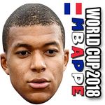 FoxyPrinting Kylian Mbappe - FRANCE Football World Cup 2018 Celebrity Cardboard Party Face Mask Fancy Dress