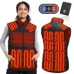 TODWARM Heated Vest for Women, 15 Heating Zones vest 20000mAh Battery 7.4v & Dual Control with light off design for winter Outdoor