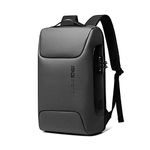 FANDARE Laptop Backpack Business Anti-Theft Daypacks Travel Large Backpack with USB Charging Port Waterproof College School Computer Bag Bookbag for Women & Men Fits 15.6 Inch Notebook Gray