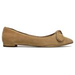 Cole Haan Womens Bellport Bow Skimmer Suede Blush Tan Shoes 3.5 UK