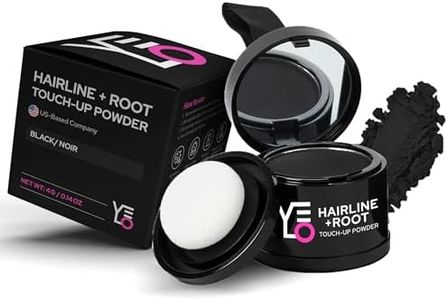 VELO Hairline Powder–BLACK Hair Root Touch Up Powder for Women & Men–Instantly Covers Gray Hair, Thinning Hair & Bald Spots–Sweatproof Root Cover Up–Puff & Mirror Compact, 13 Shades