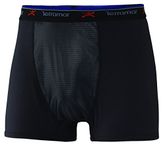 Terramar Men's Wind Boxer Brief (Black, Medium)