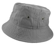Gelante 100% Cotton Packable Fishing Hunting Summer Travel Bucket Cap Hat 1900-Gray-L/XL