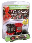 Cafe Cup Reusable Coffee Pods for Keurig K-Cup Machines, K Cups Pods, Easy to Use and Eco-Friendly Mesh Bottom