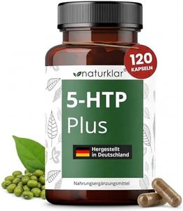 5 HTP Formel aus Griffonia - Stimmungskapseln* mit Magnesiumbisglycinat und Vitamin B6 - Vegan - 120 Kapseln Griffonia 5HTP hochdosiert - Naturklar