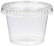 We Can Source It Ltd – 1oz. Disposable Sauce and Chutney Containers with Leak Proof Lids – Vodka Rum Jelly Shot & Dessert Cups with Lids – For Party, Dinners – & Recyclable – 500 Pack