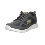 Skechers Burns Agoura, Men's Low-Top Sneakers, Charcoal Lime, 9 UK