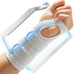 FREETOO Lightweight Carpal Tunnel Wrist Supports for Right Left Hand, Breathable Rigid Wrist Splint Women Men with Removable Stays, Adjustable Arthritis Hand Support for Sleep Work Sports