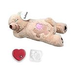 pet prime Snuggle Bear - Pet Plush Toy Heartbeat Plush Bear Kitty Toy Dog Comfort Toy