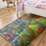 Children’s Double Sided Duo Reversible Activity Play Mat Educational Toy Nursery Room Bedroom Educational City Farm Animal Rug 95cm x 133cm