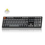 Keychron K10 Max Wireless Mechanical Keyboard - QMK Programmable Banana Switch, 2.4GHz/Bluetooth/USB-C Tri-Mode, Full-Size with Hot-swappable Compatible with Mac Windows Linux(UK Layout) - Black