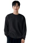 GRECIILOOKS Solid Regular Fit Plain Casual Stylish Latest | Full Sleeve T Shirt for Men (GL-MT-1122_Black S)