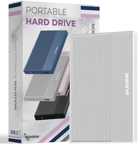 SUHSAI Disco Duro Externo de 200 GB HDD de Copia de Seguridad de Datos - Expansión de Memoria de 2,5" Disco Duro portátil USB 3.0 Compatible con Mac, Escritorio, PC, PS4, PS5, Xbox One (Plata)