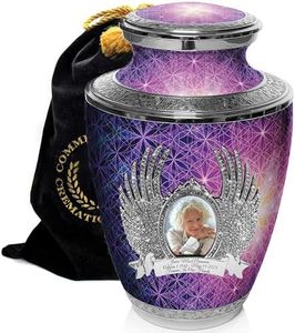 Seed of Life Cremation Urn for Ashes for Women - Personalized Cremation Urns for Human Ashes Adult Female Decorative Urns - Handcrafted Butterfly Extra Large Urn for Ashes for Women