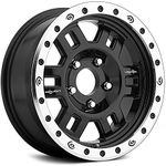 Vision 398 Manx Gloss Black Machined Lip 16X7 Wheel Rim (0 offset, 5-4.5)