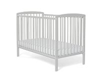 Baby Elegance Starlight Cot Crib with 3-in-1 Convertible Mattress Height for Child's Growth, Durable Teething Rails to Protect Gums | From Birth or Until Baby Can Sit Or Stand Up | Grey