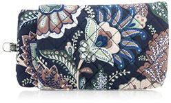 Vera Bradley Women's Double Glasses Case Accessory, Java Navy Camo-Recycled Cotton, One Size