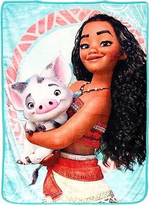 Disney's Moana, Voyagers Micro Raschel Throw Blanket, 46" x 60", Multi Color