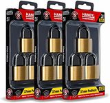 [9PCE] Handy Hardware Keyed Alike Padlocks, High-Security Locks with Same Key and Durable Stainless Steel Shackle