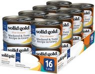 Solid Gold - Five Oceans Wet Cat Food for All Life Stages - Grain Free Holistic Canned Cat Food Shreds with Gravy