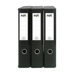 Box File Lock Spring with Ring Pull and Catch, 70mm Spine, Foolscap Black Pack of 3