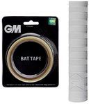 GM Fiber Bat Tape Cricket 25Mmx10M and Band Matrix Cricket Grip, Colour May Vary Combo