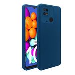 Pikkme Mi Redmi 10 / Redmi 10 Power Back Cover Soft Matte Liquid Silicone TPU | Camera Protection | Shockproof Slim Back Case for Mi Redmi 10 / Redmi 10 Power (Blue)