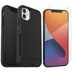 OtterBox Commuter Series Case for iPhone 11 (Only) - with Zagg Glass Elite+ Clear Screen Protector - Non-Retail Packaging - Black