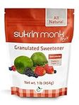 Sukrin Granulated Sweeteners - Natural Sugar Alternatives - Zero Calorie, Keto Friendly, Zero Sugar Diabetic Diets - All Purpose Sweetener (Sukrin Monk Fruit)