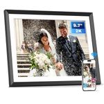 Arktronic 9.7 Inch 2K 32GB WiFi Digital Picture Frame, Electronic Photo Frame, 2048x1536 IPS Touch Screen, Auto-Rotate, Instantly Share Photos/Videos via App & Email, Digital Frame for Office Desk
