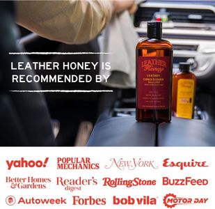 Leather Honey Leather Care Kit – Conditioner & Cleaner, 8oz Each with Cloths