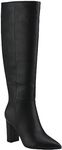 Marc Fisher Womens Grapple Faux Leather Knee-High Boots Black 9.5 Medium (B,M)