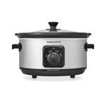 Morphy Richards 3.5L Stainless Steel Slow Cooker, 3 Heat Settings, One Pot Solution, Dishwasher Safe Ceramic Pot, 460017