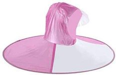 Malkoha Unisex 2-in-1 UFO Raincoat Hat Handsfree (Pink, Medium)