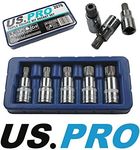 US PRO 5 Piece 1/2" Drive Spline Triple Square Bit Sockets M10 - M18 2076