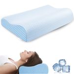 Cooling Cervical Memory Foam Pillow: Neck Pillows for Pain Relief Sleeping - Firm Bed Pillow for Sleeping - Contour Pillow for Side Sleepers | Ergonomic Support Pillow for Back Stomach Sleepers