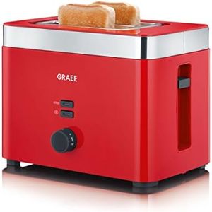 Graef TO63EU TO 63 2-Slice Toaster, Plastic, Red, 27.3 x 17.8 x 19.5 cm