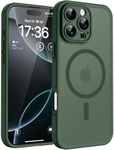 TOCOL for iPhone 16 Pro Max Phone Case Compatible with Magsafe Full Camera Protection Drop Protection Magnetic Translucent Matte Back Bumper Phone Case for 16 Pro Max 6.9-Inch (Alpine Green)