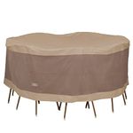 Duck Covers Elegant Round Patio Table with Chairs Cover, 90-Inch