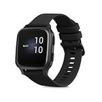 kwmobile Strap Compatible with Garmin Venu Sq Music/Sq Strap - Replacement Silicone Watch Band - Black