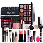 Professional Makeup Set,MKNZOME 28Pcs Make Up Set With Make-up Bag Portable Travel Makeup Kit Birthday Xmas Makeup Gift Set Eyeshadow Palette Foudation Lip Gloss for Teenage & Adults