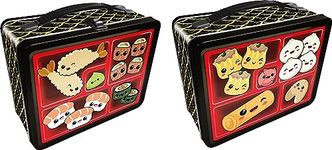 AQUARIUS Bento Box Fun Box - Sturdy Tin Storage Box with Plastic Handle & Embossed Front Cover - Officially Licensed Merchandise & Collectible Gift 8.6 x 6.8 x 3.9