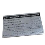 BOAT CAPACITY Coast Guard Aluminum Plate Bass Tracker Weldcraft(Blank plate, 127mmx76mm)