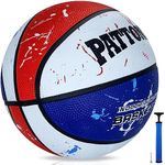 PATTONLEX Youth Basketball Size 5(27.5") Outdoor Basketballs for Kids Indoor Backyard Beach Pool Play Games