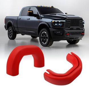 TECHPICCO Front Tow Hooks Covers for RAM 2500/3500 2019-2025, Hitch Cover Customized Car Tow Hooks Compatible with RAM 2500/3500 Accessories 2019-2025 (Red)