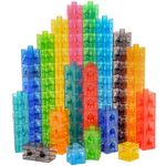 edxeducation Translucent Linking Cubes - Construction Toy for Early Maths - Set of 100 - 2 cm - Light Table Toy - Preschool and Primary Learning